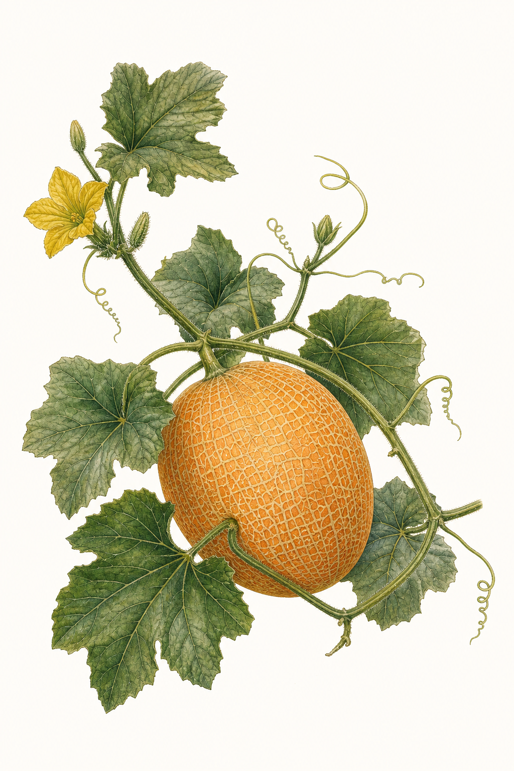 Botanical illustration of Blenheim Orange Melon