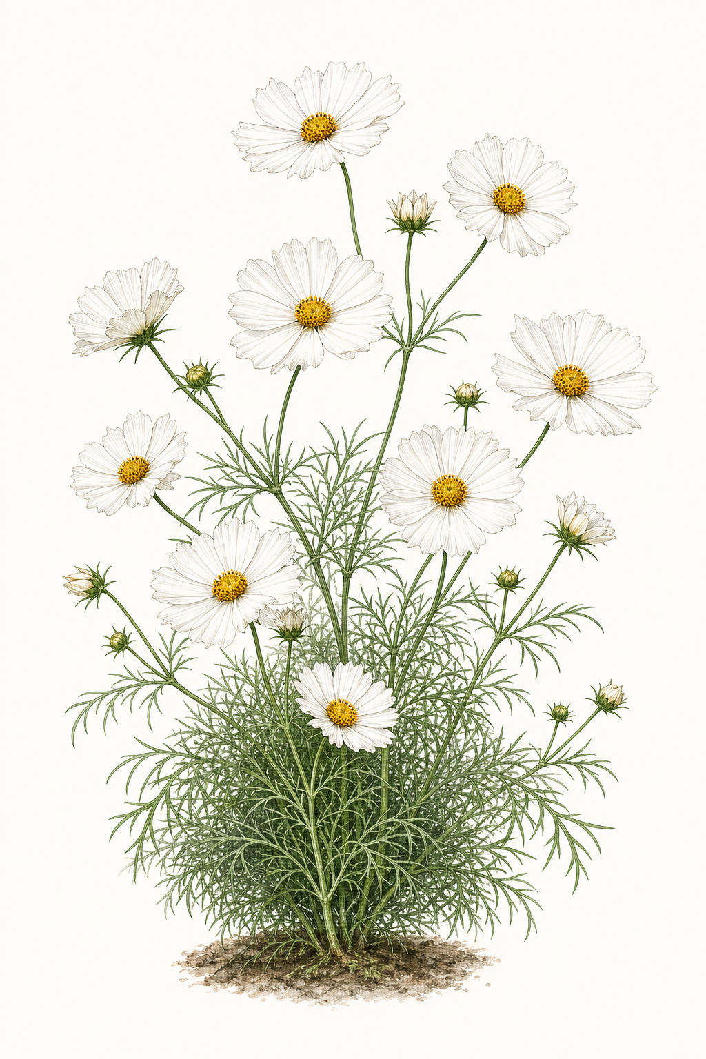Botanical illustration of Sensation White