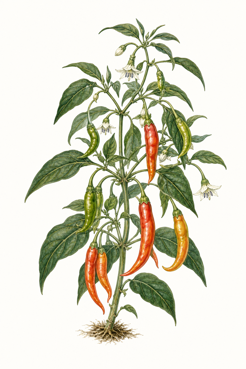 Botanical illustration of Aji Ricoto