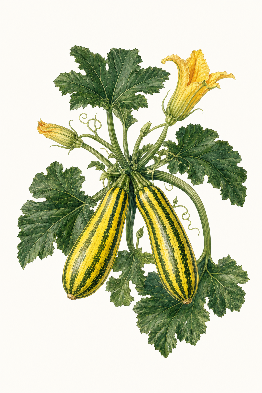 Botanical illustration of Golden Zebra