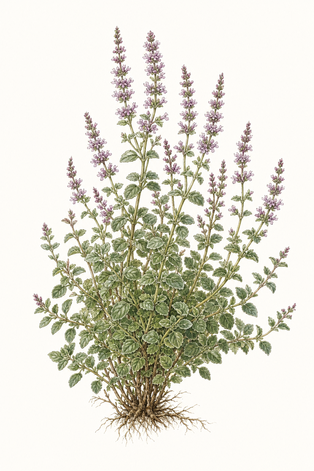 Botanical illustration of Wild Zaatar Oregano