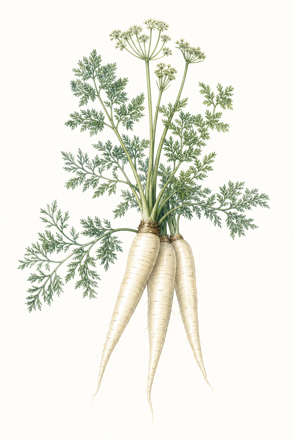 Botanical illustration of Lunar White