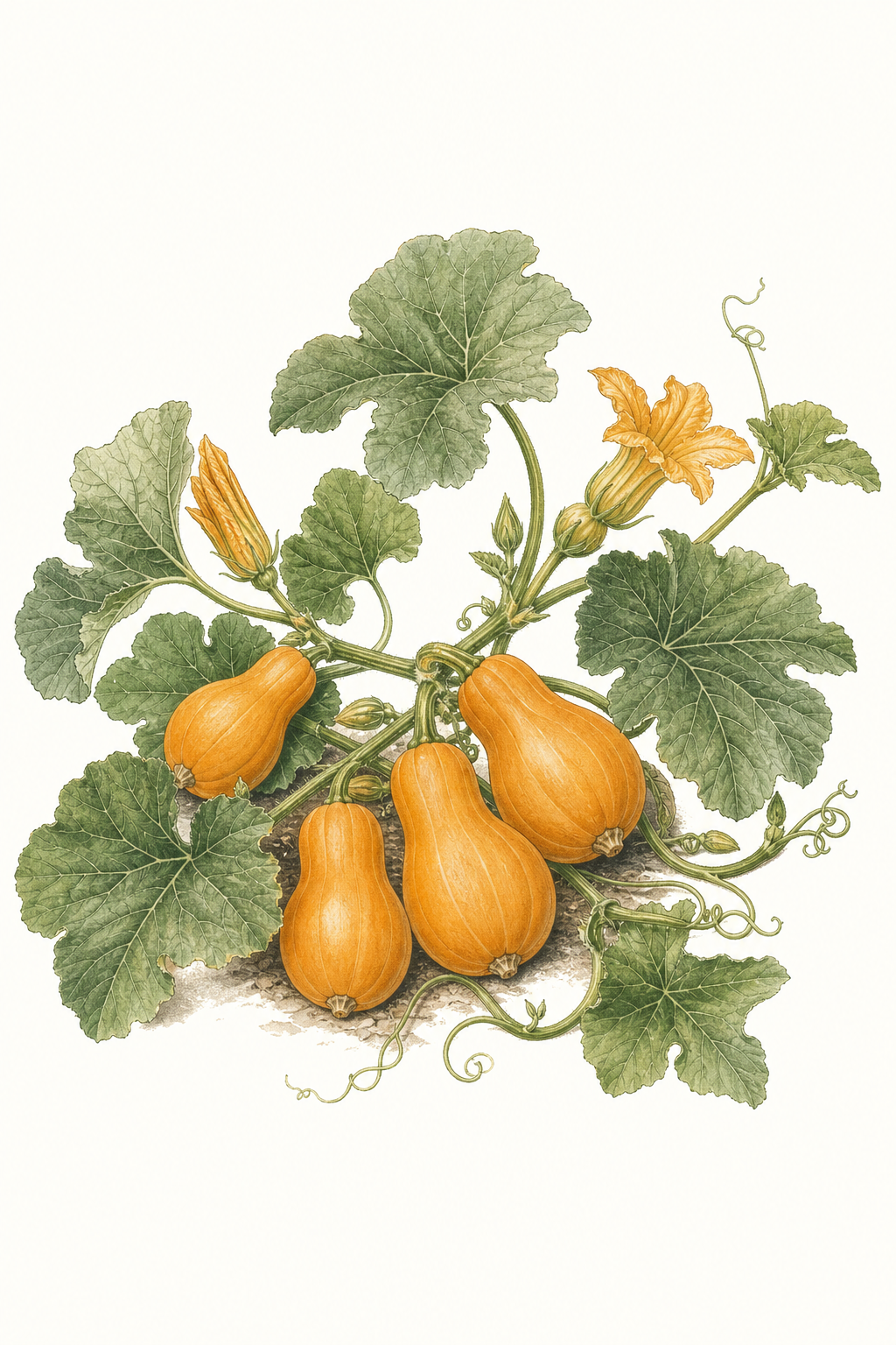 Botanical illustration of Tiny Butternut