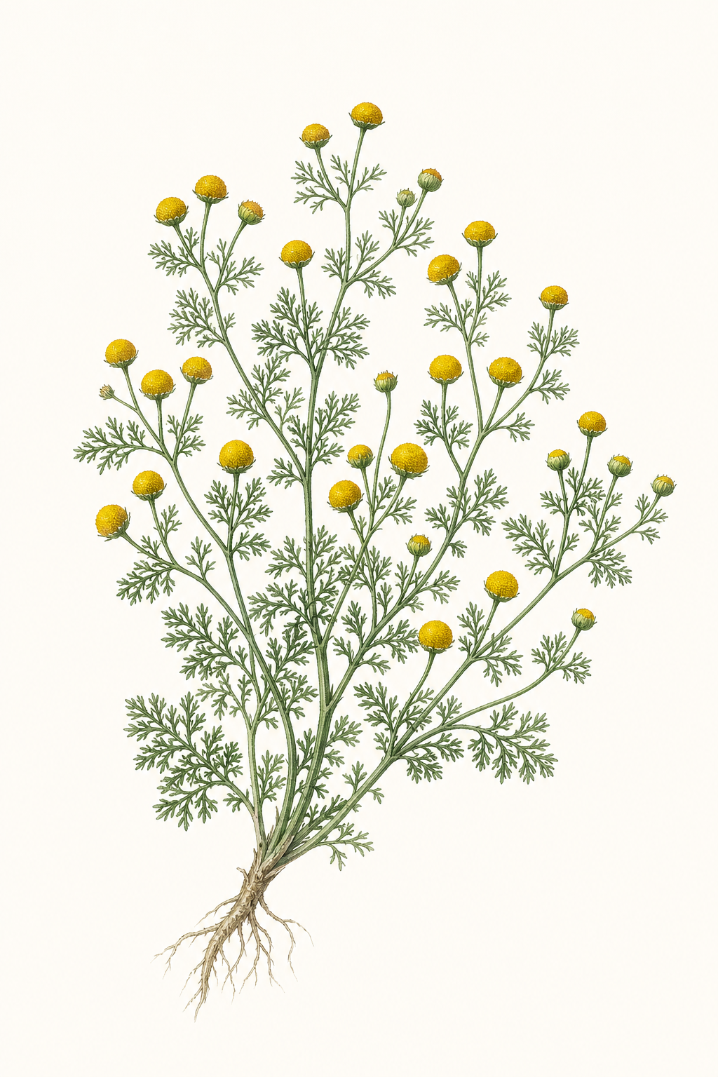 Botanical illustration of Pineapple Weed
