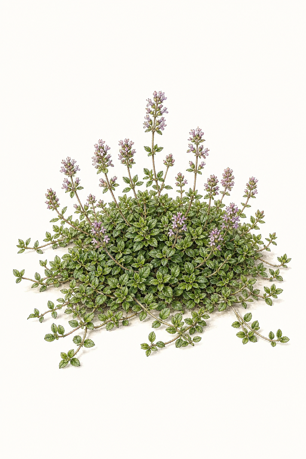 Botanical illustration of Elfin Creeping Thyme