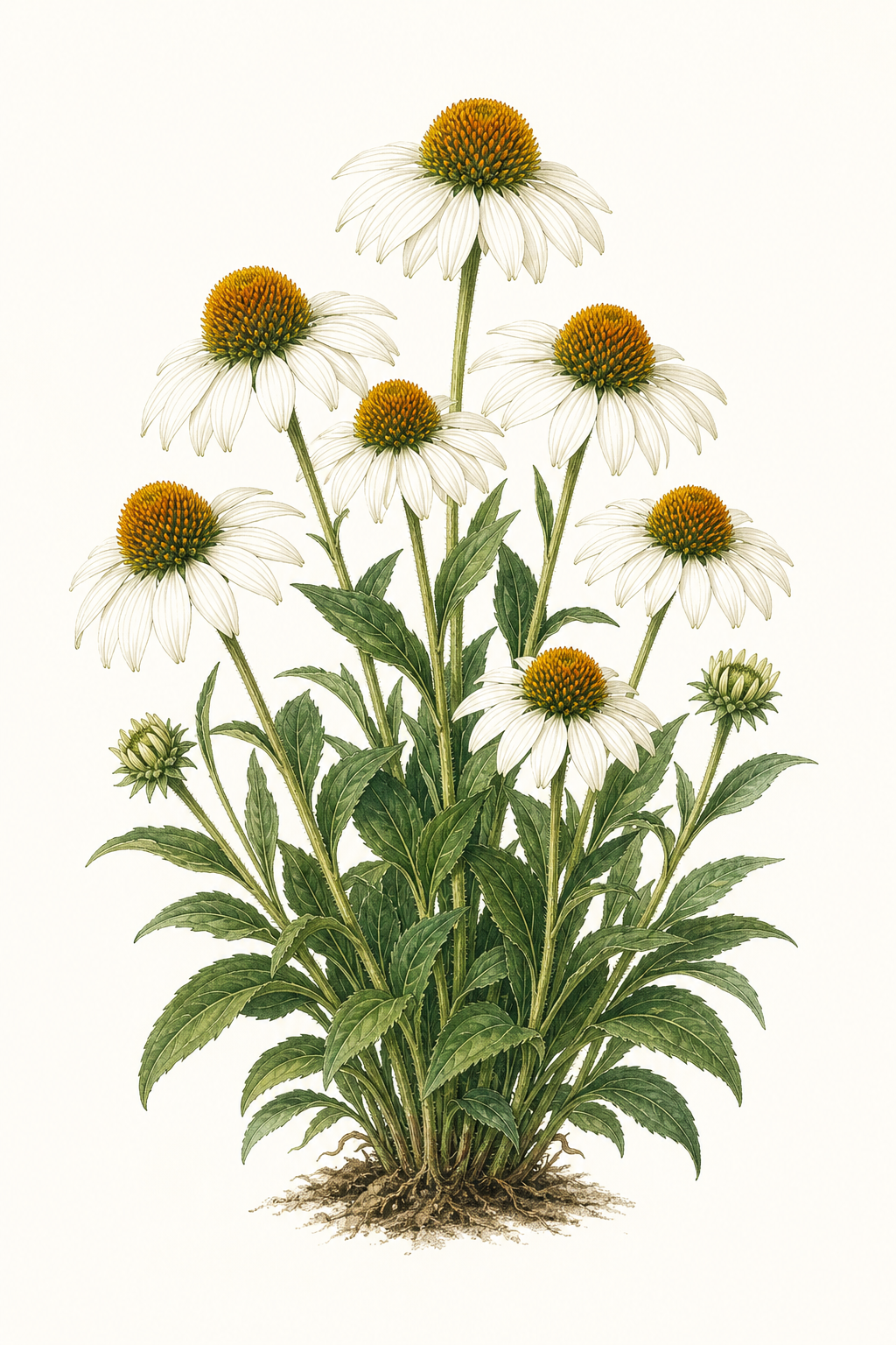 Botanical illustration of PowWow White