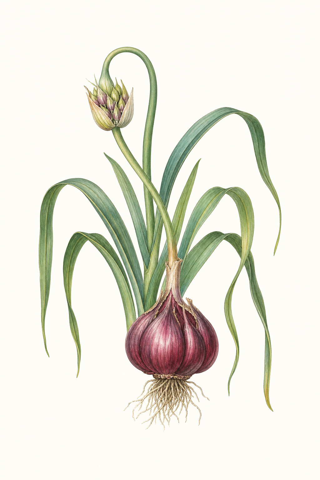 Botanical illustration of Chesnok Red