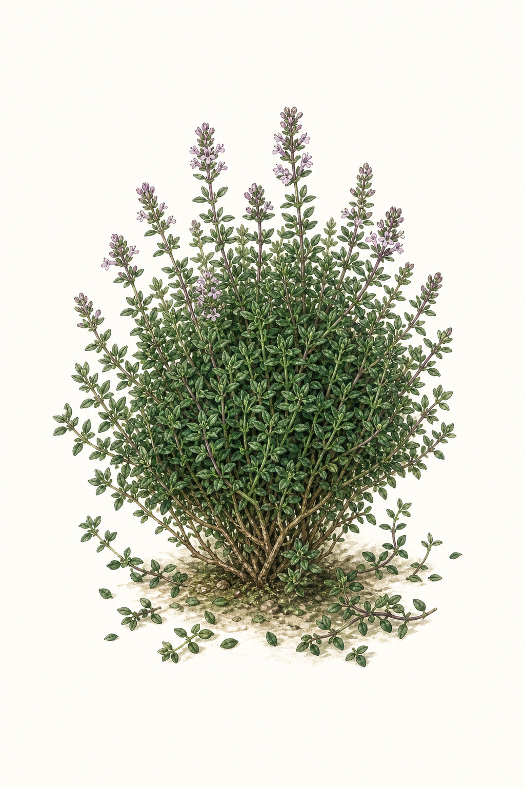 Botanical illustration of French Thyme