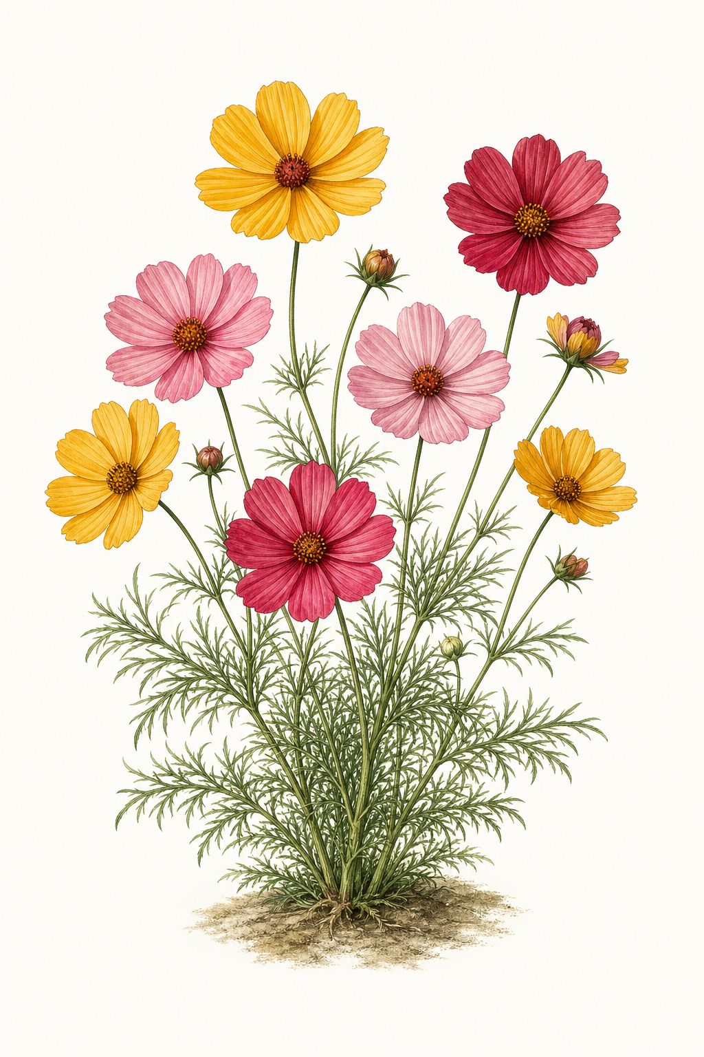 Botanical illustration of Sonata Mix