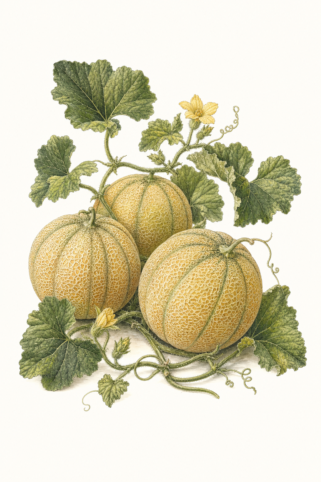 Botanical illustration of Charentais