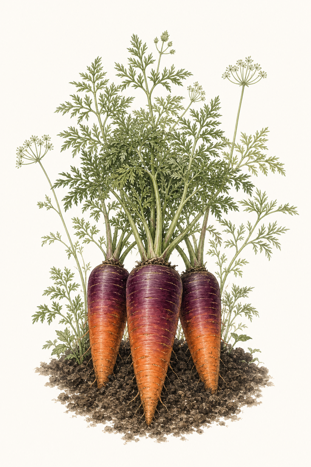 Botanical illustration of Deep Purple
