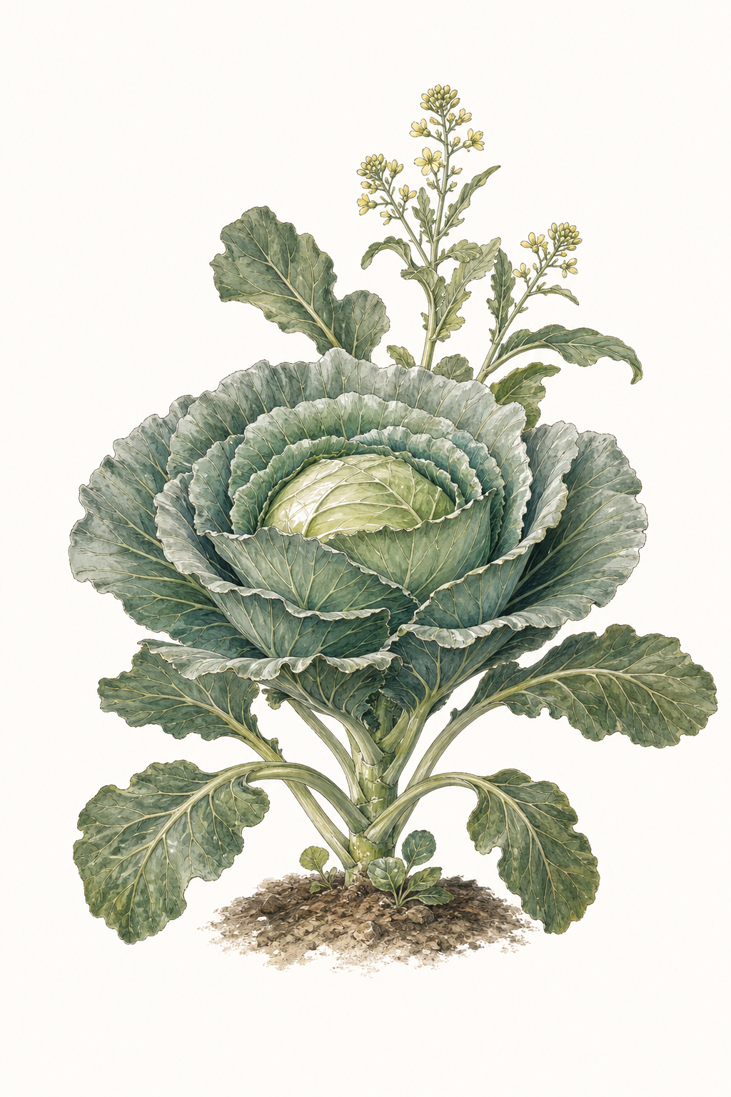 Botanical illustration of Early Flat Dutch