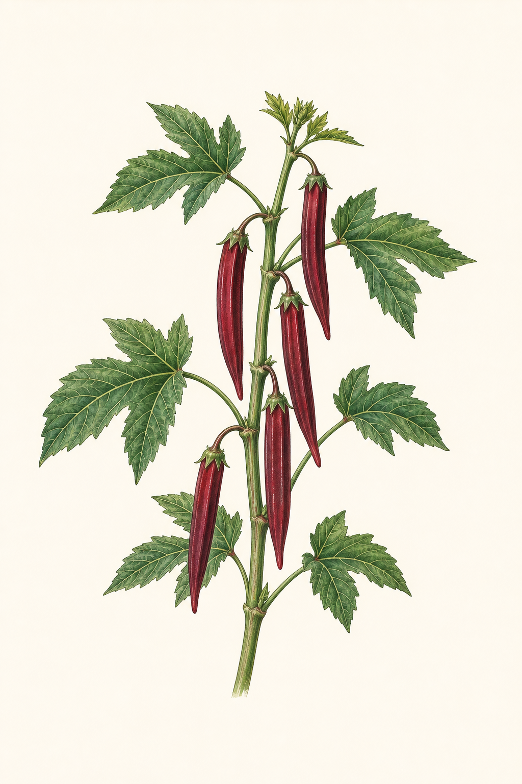 Botanical illustration of Alabama Red