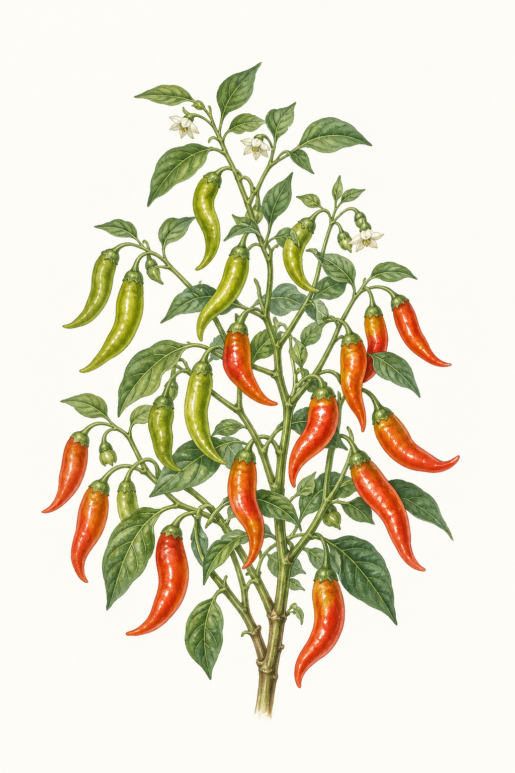 Botanical illustration of Fish Pepper