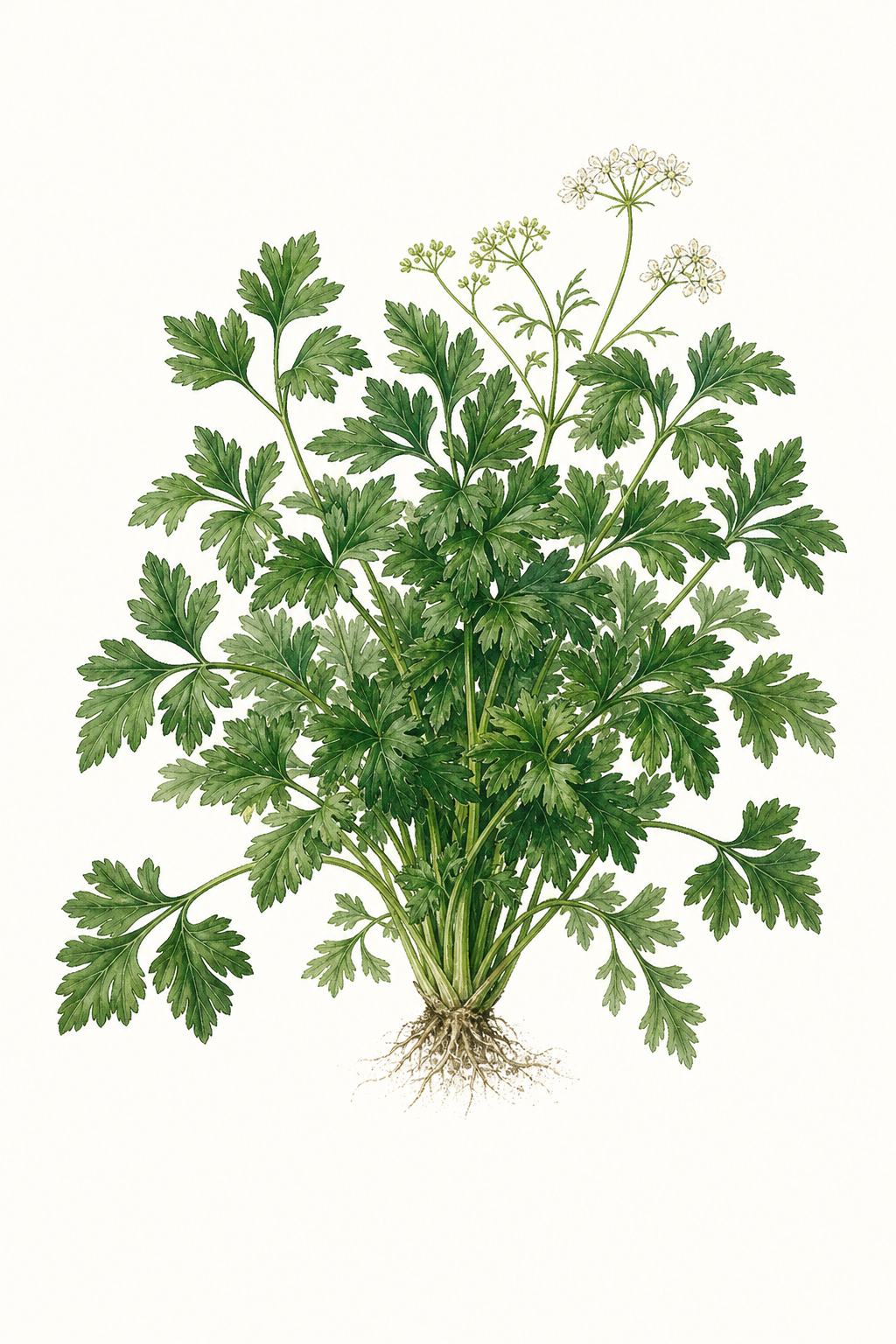 Botanical illustration of Dark Green Italian Plain