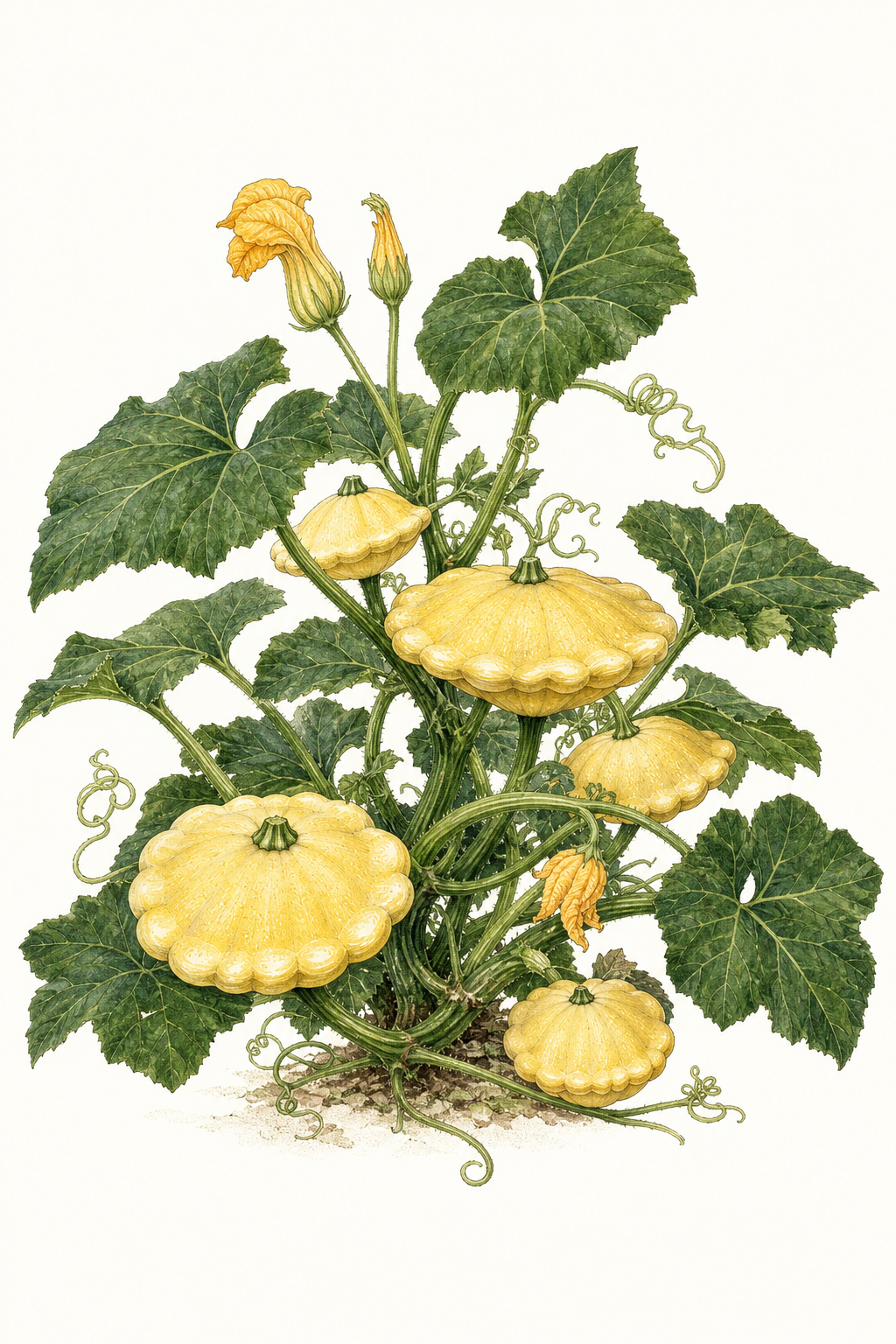 Botanical illustration of Flying Saucer