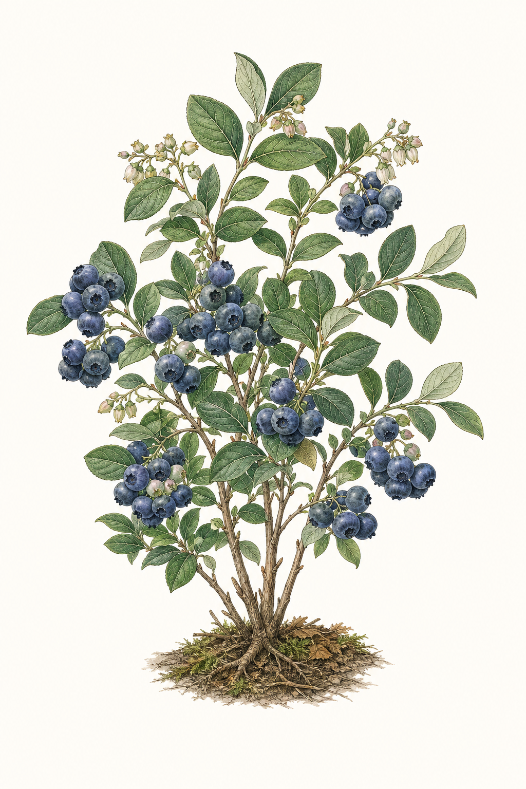 Botanical illustration of Bluecrop