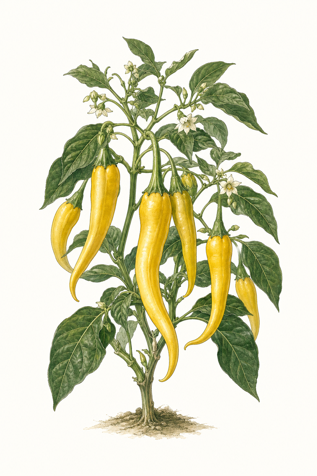 Botanical illustration of Corno Di Toro Giallo