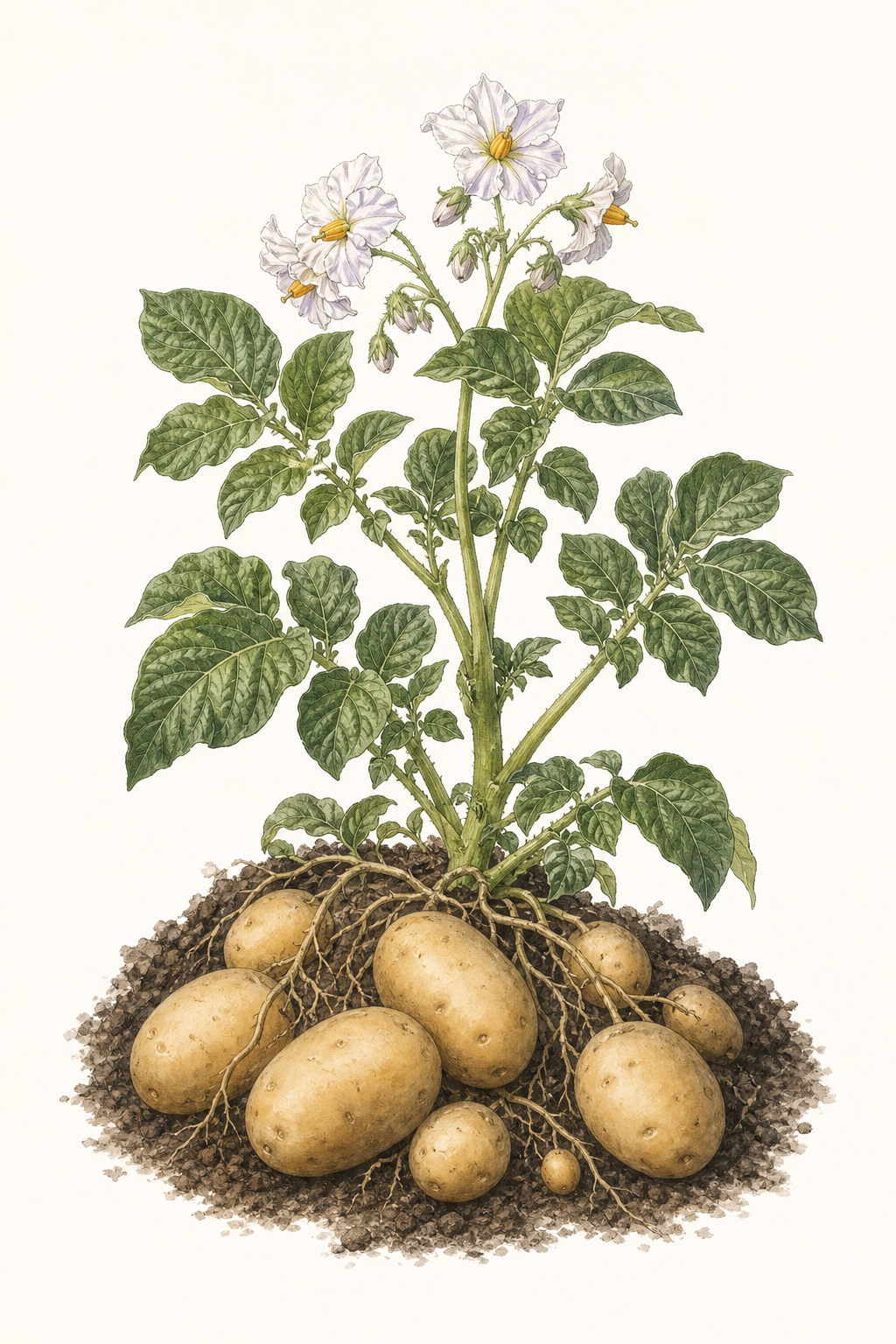 Botanical illustration of Bintje