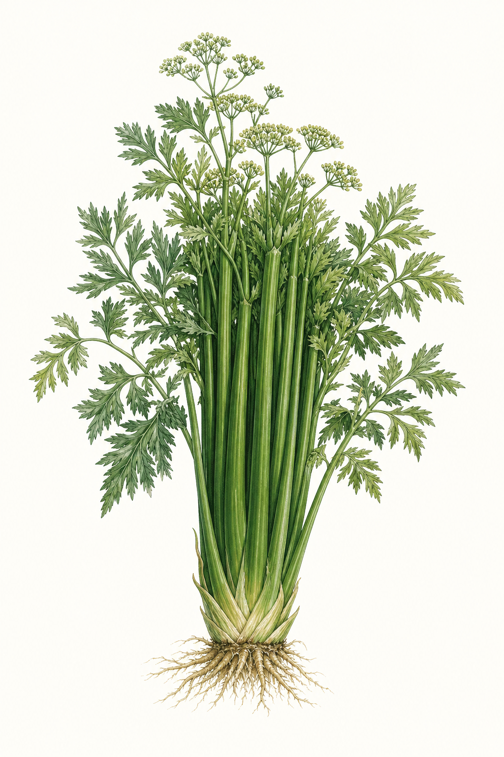 Botanical illustration of Tianjin Green
