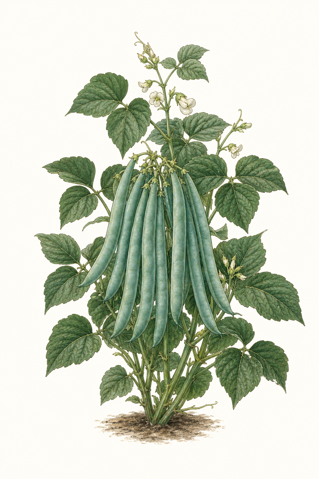 Botanical illustration of Blue Lake Bush 274