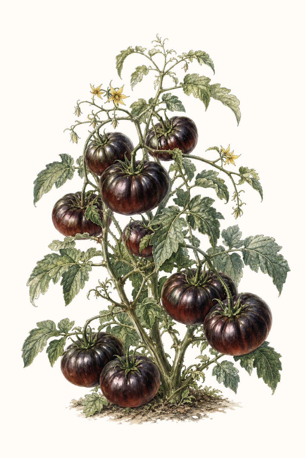 Botanical illustration of Black Beauty