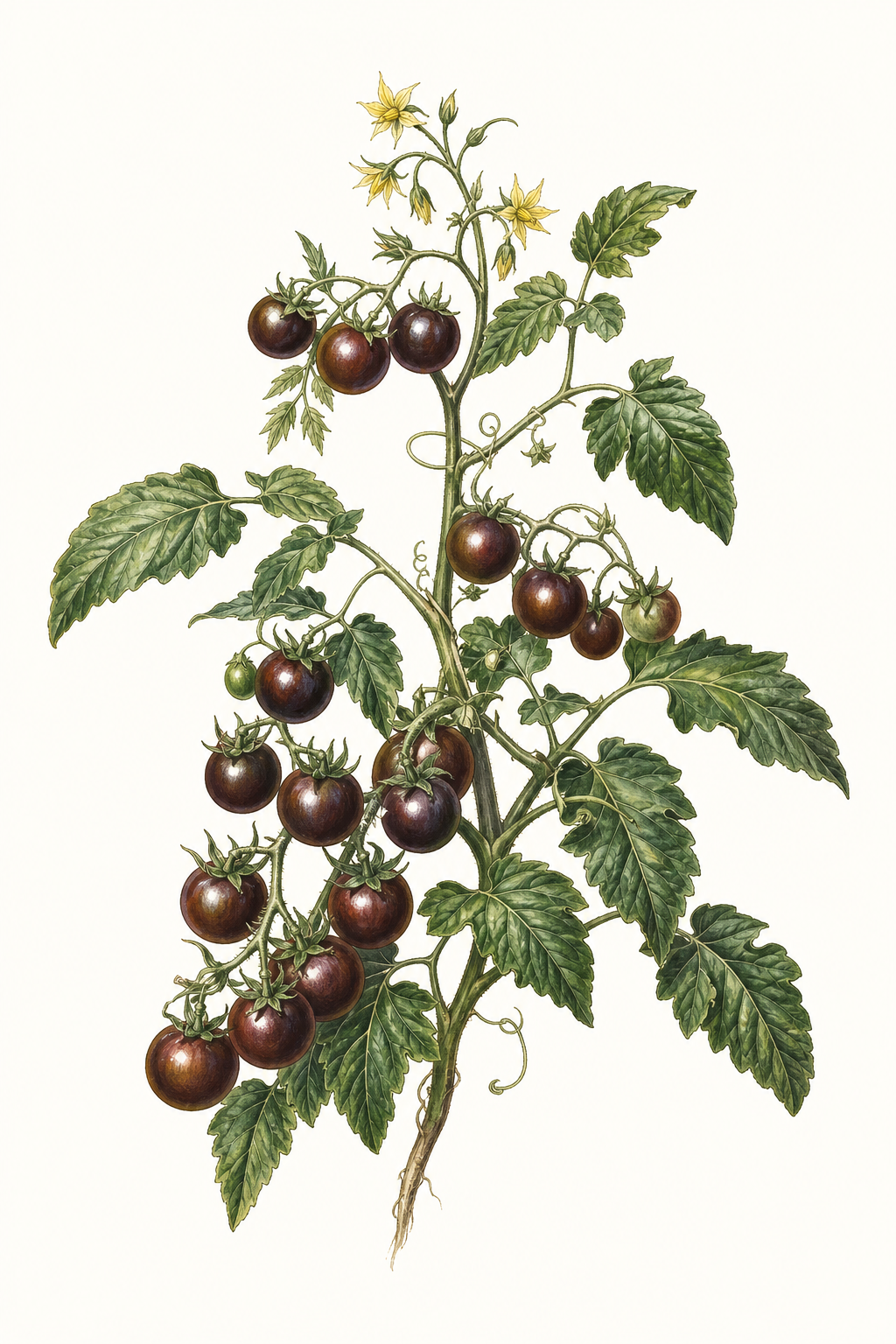 Botanical illustration of Chocolate Cherry