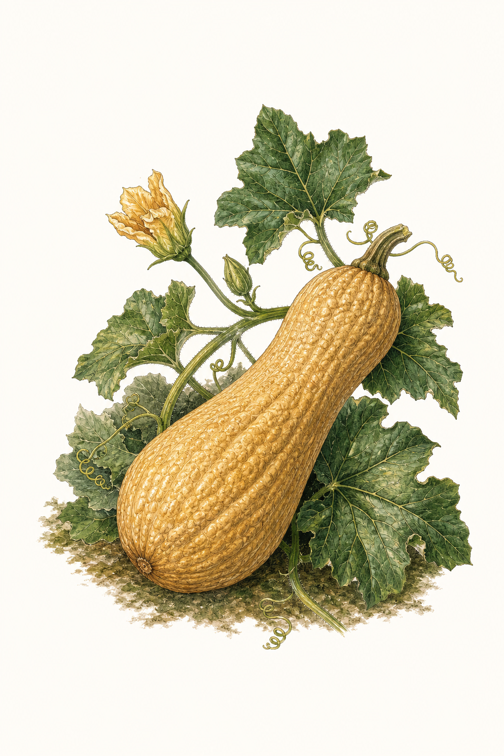 Botanical illustration of Butternut Rugosa