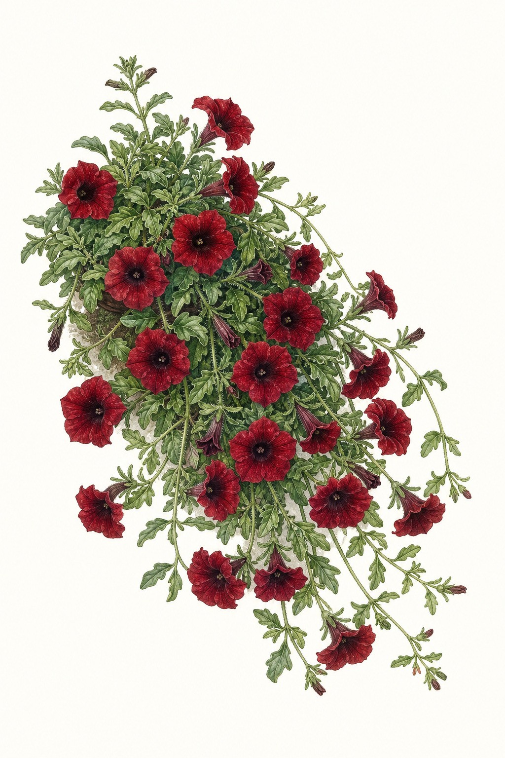 Botanical illustration of Tidal Wave Cherry