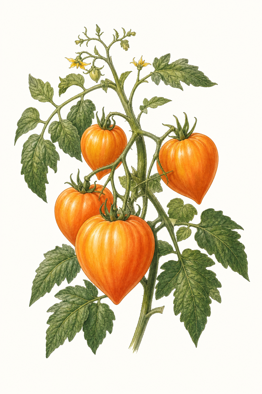 Botanical illustration of Orange Oxheart