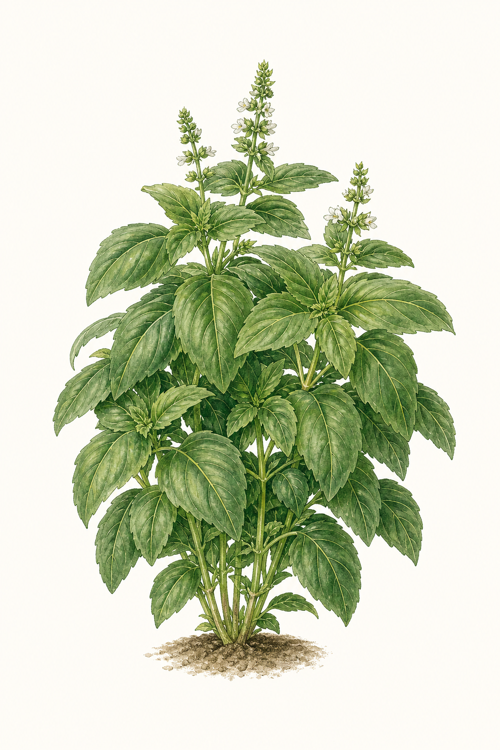Botanical illustration of Tuscany Basil