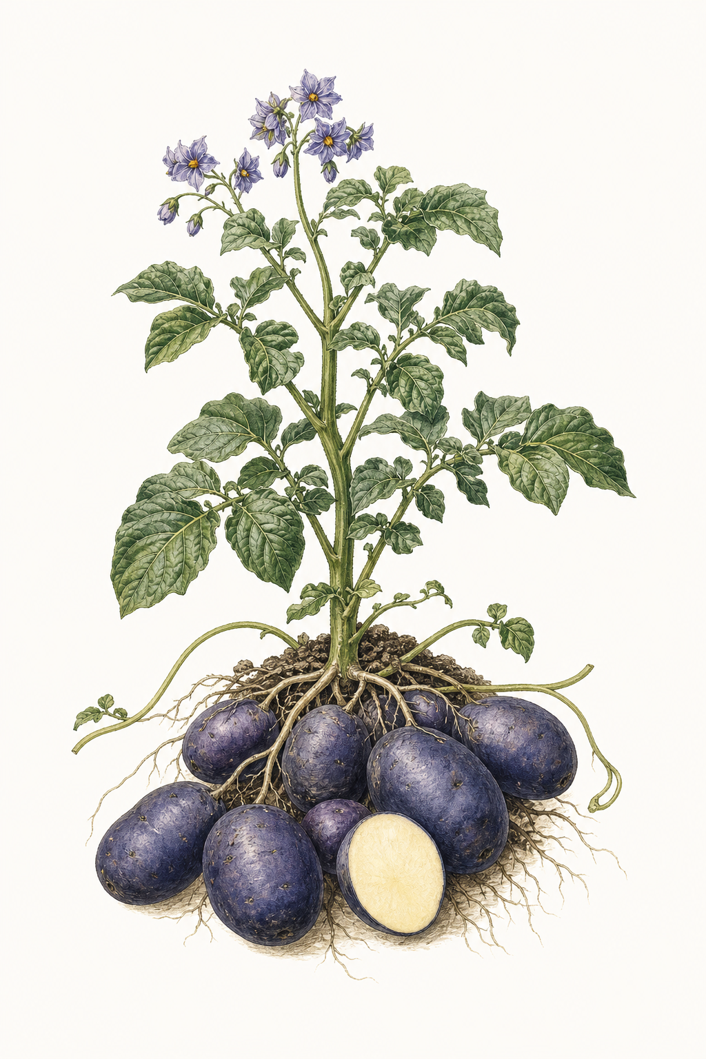 Botanical illustration of Blue Belle
