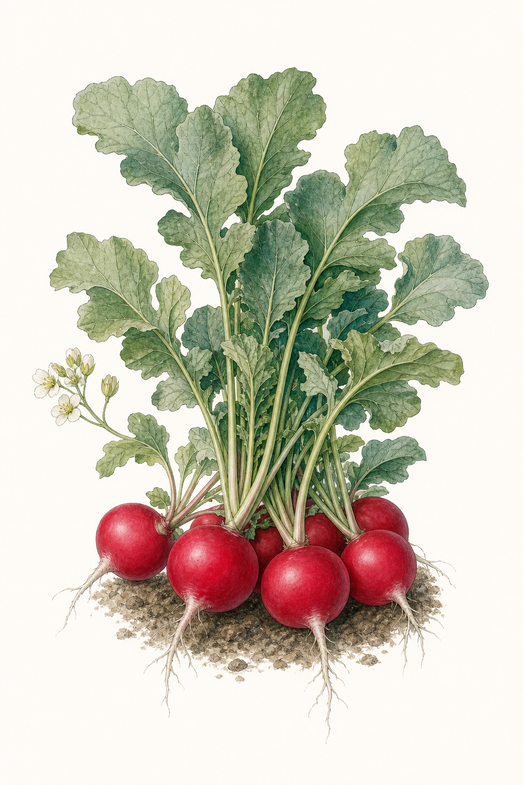 Botanical illustration of Scarlet Globe