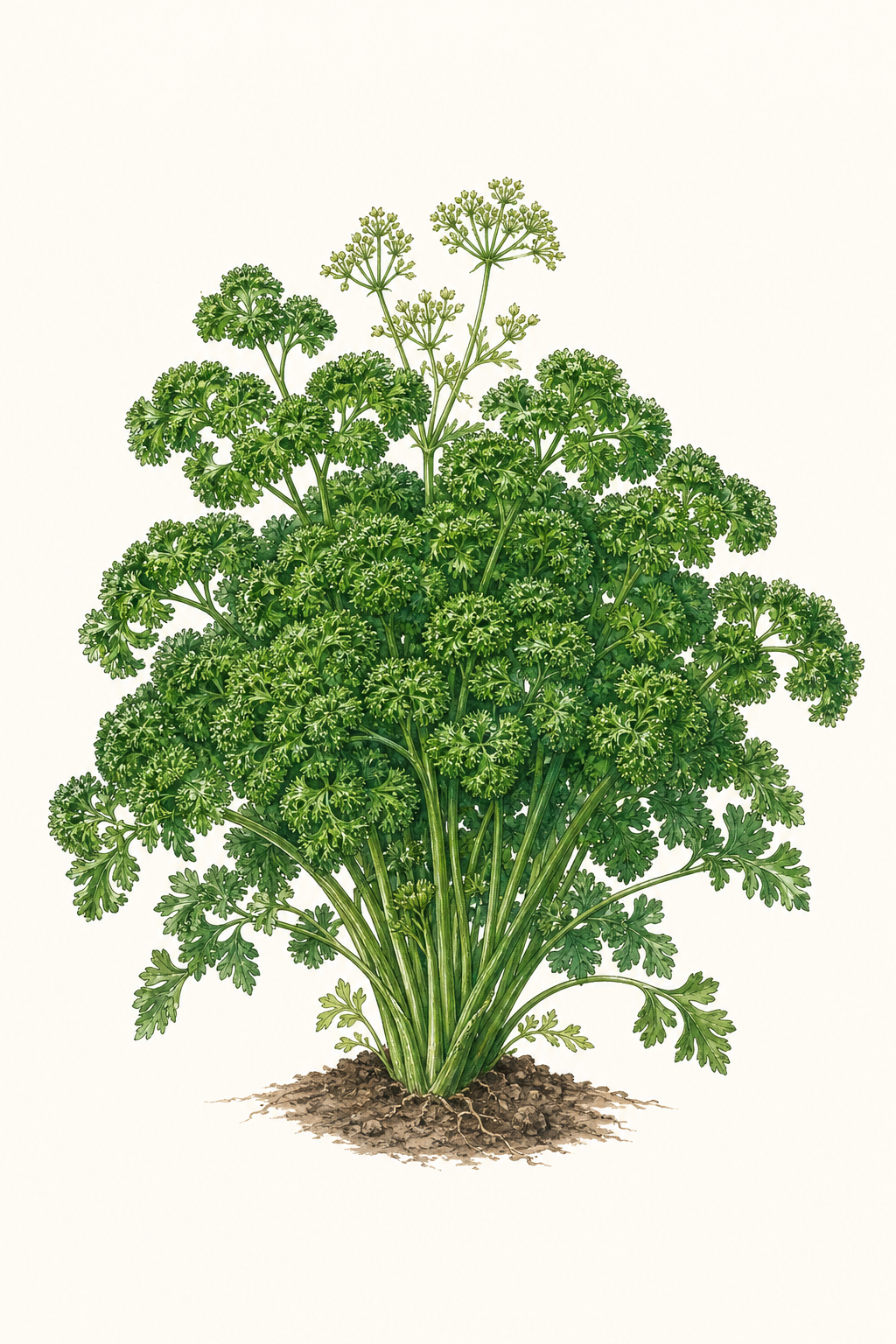 Botanical illustration of Extra Triple Curled