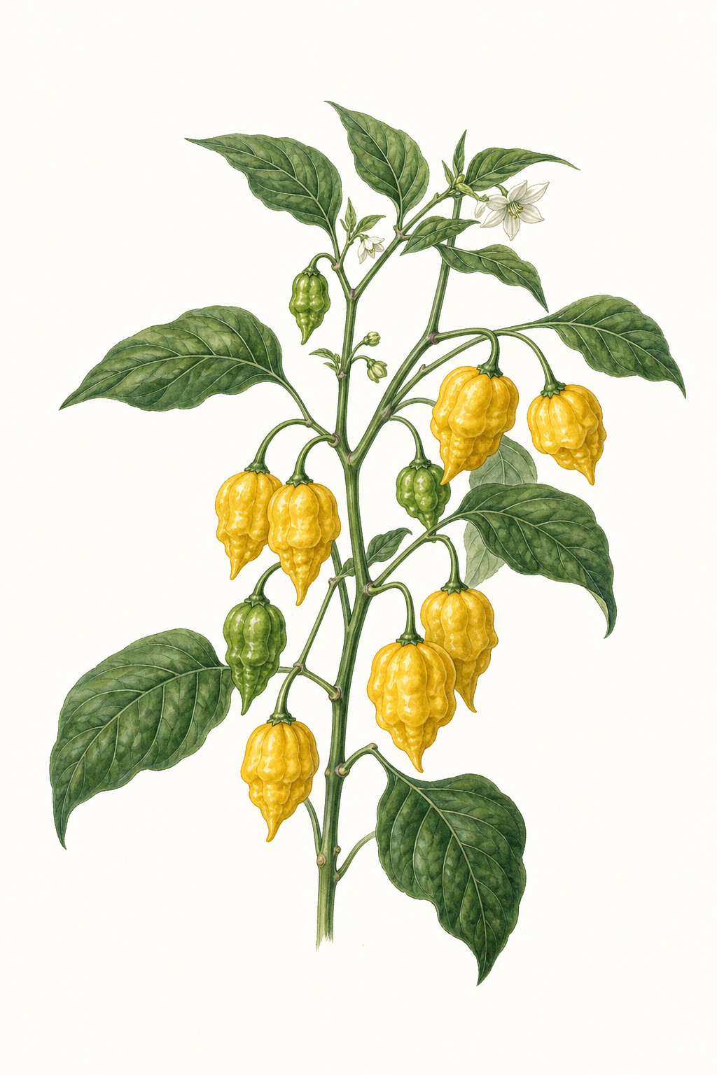Botanical illustration of Yellow Fatalii