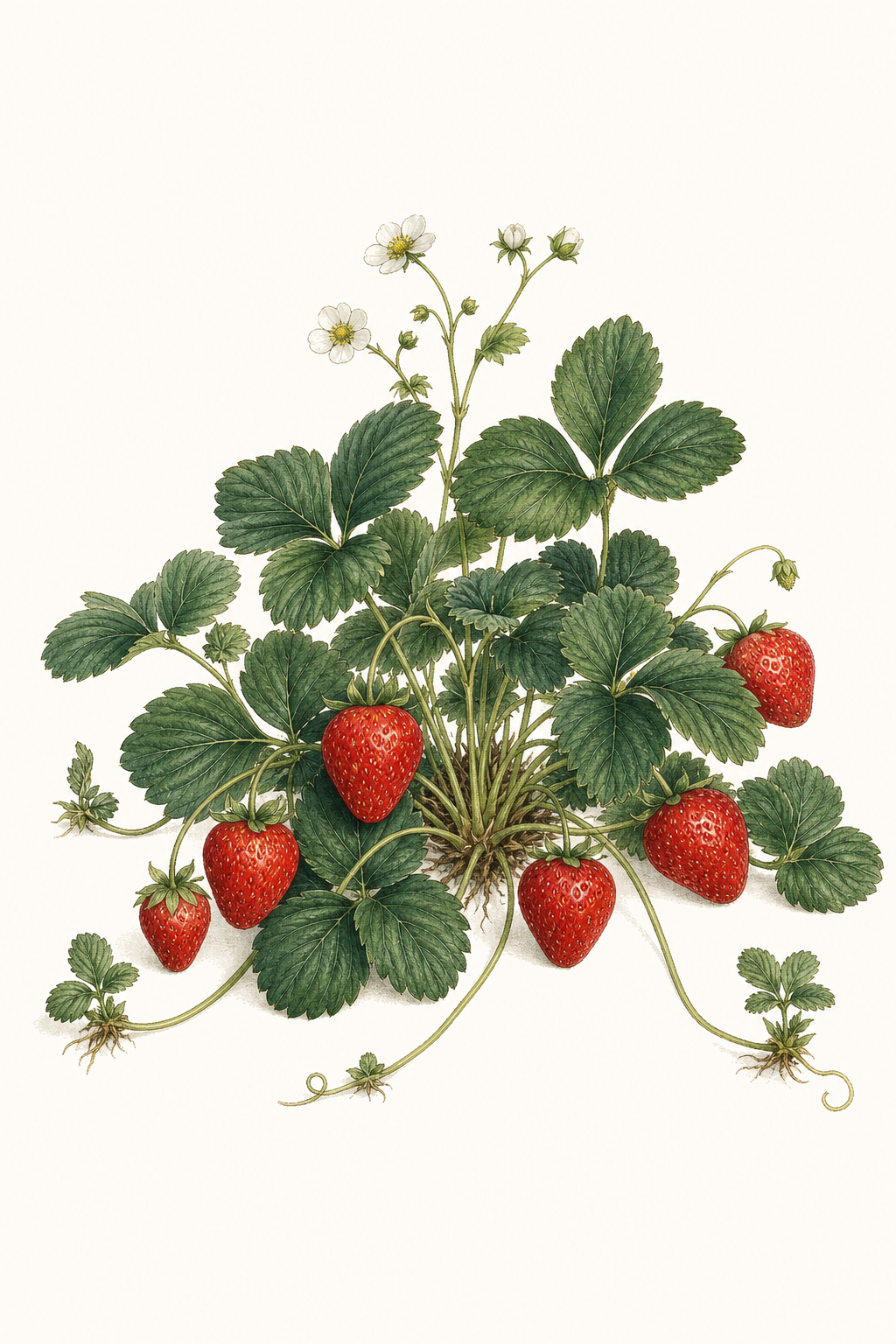 Botanical illustration of Sweet Charlie