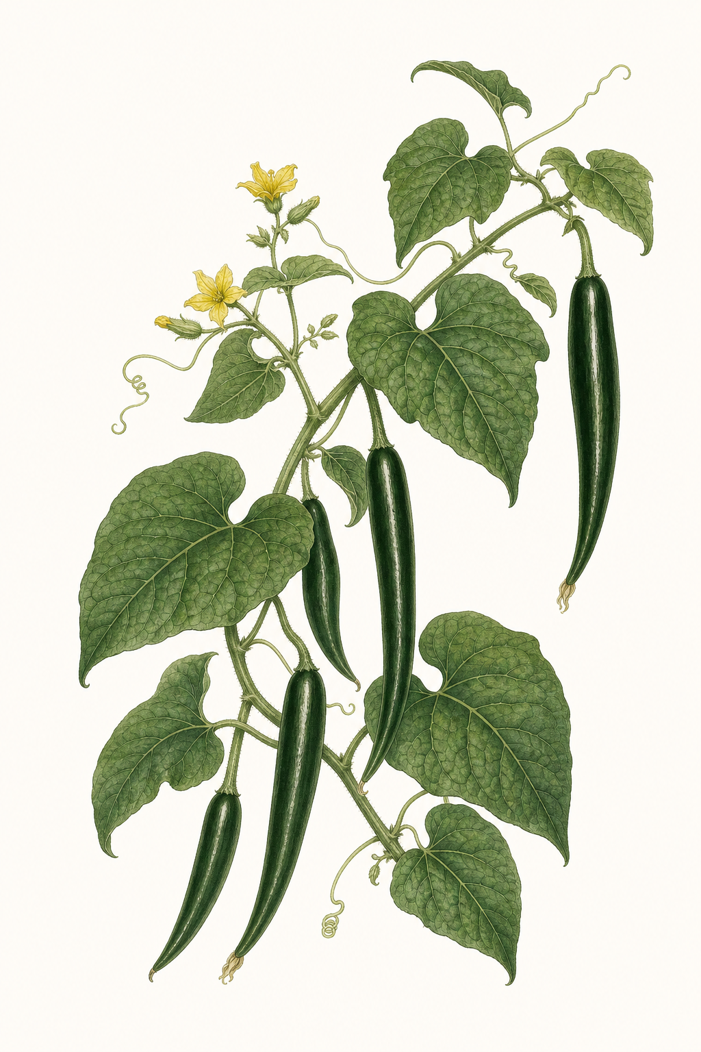 Botanical illustration of Metki Dark Green