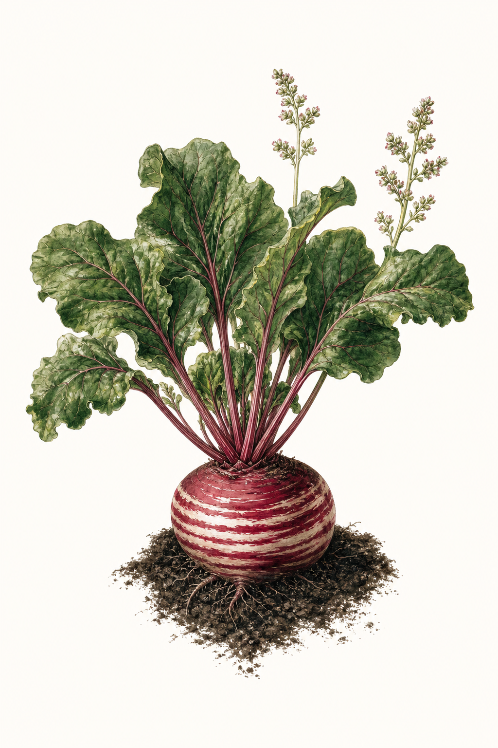 Botanical illustration of Chioggia Guardsman