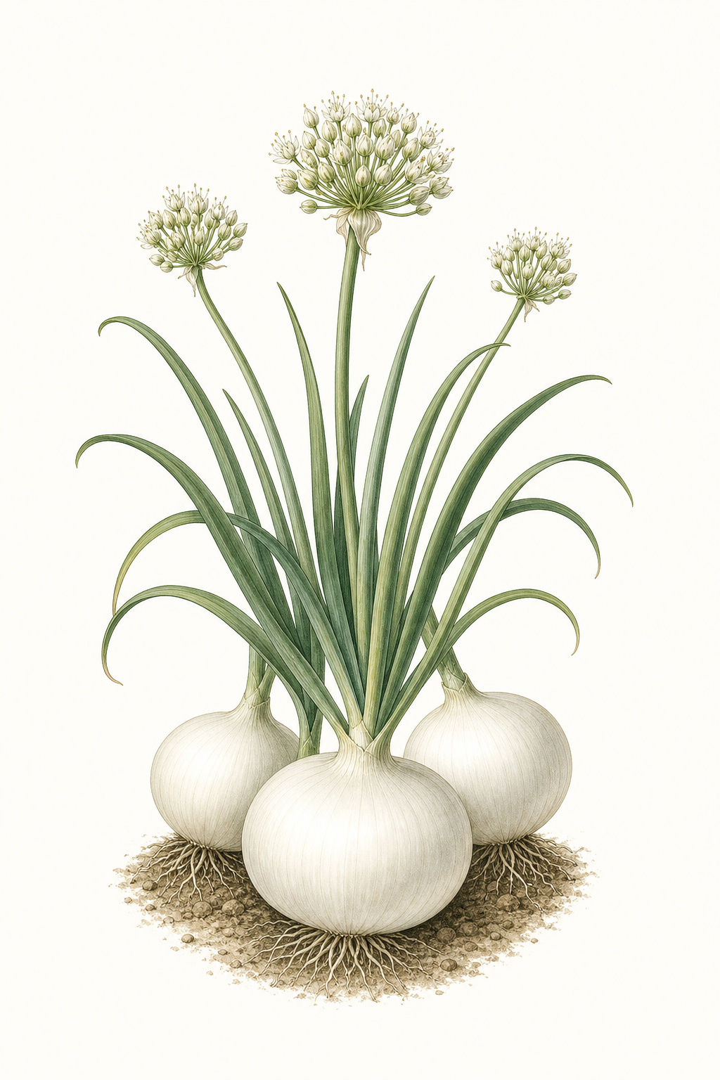 Botanical illustration of Southport White Globe