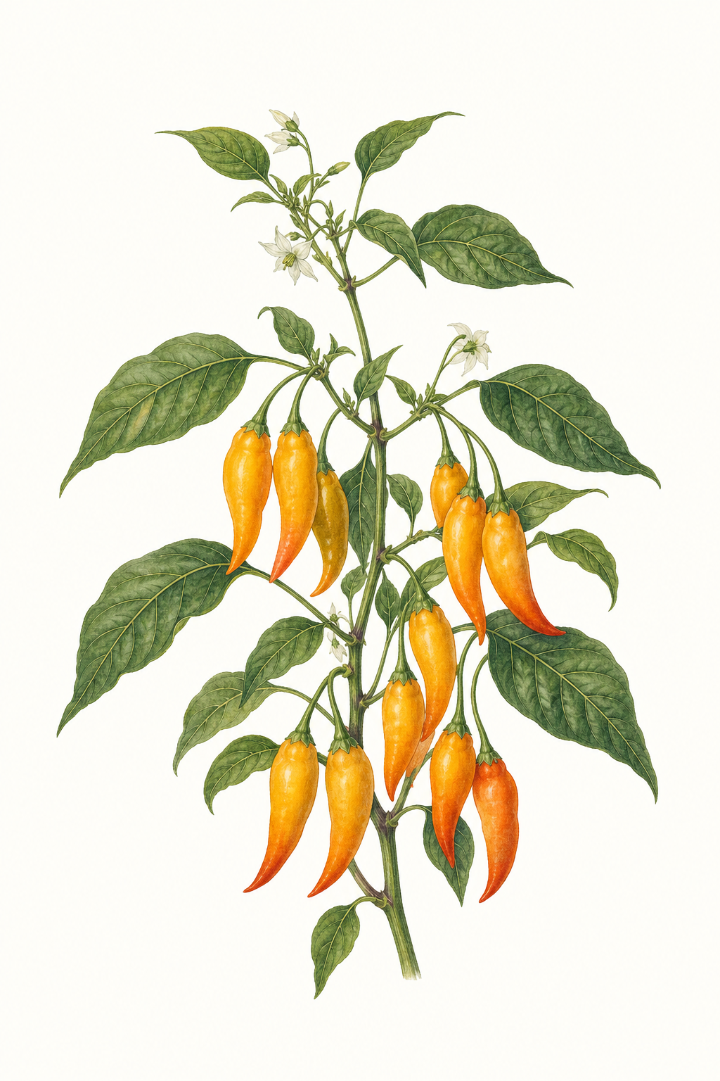 Botanical illustration of Aji Mango