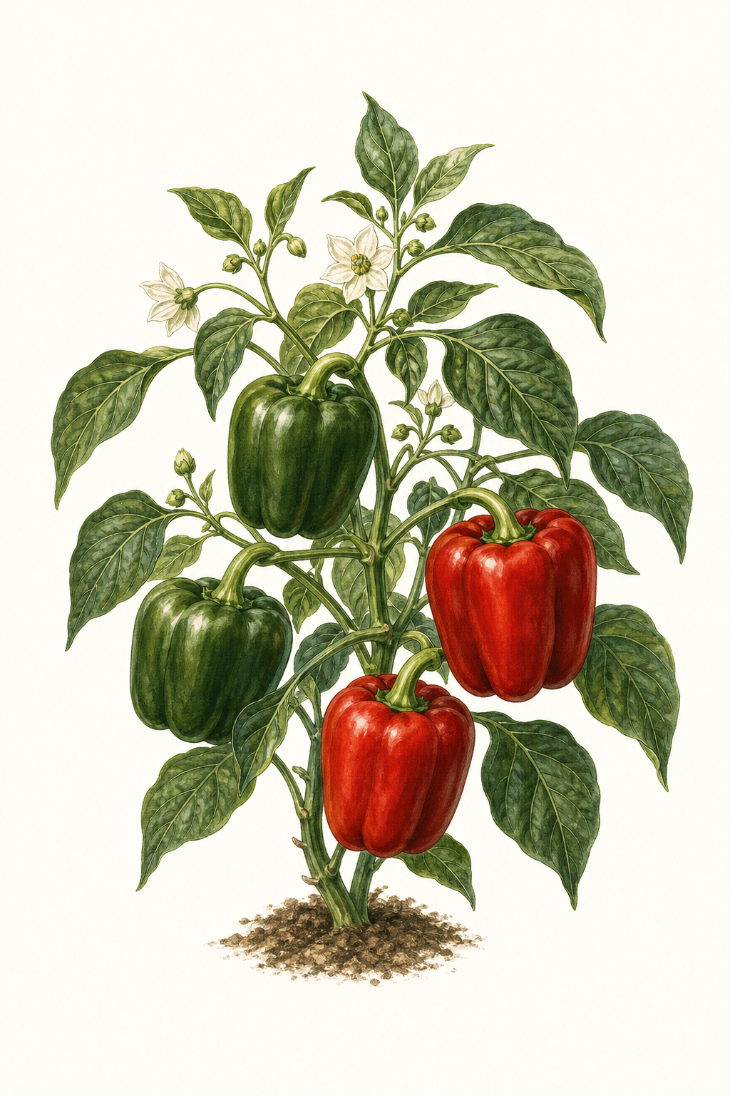 Botanical illustration of California Wonder 300 TMR