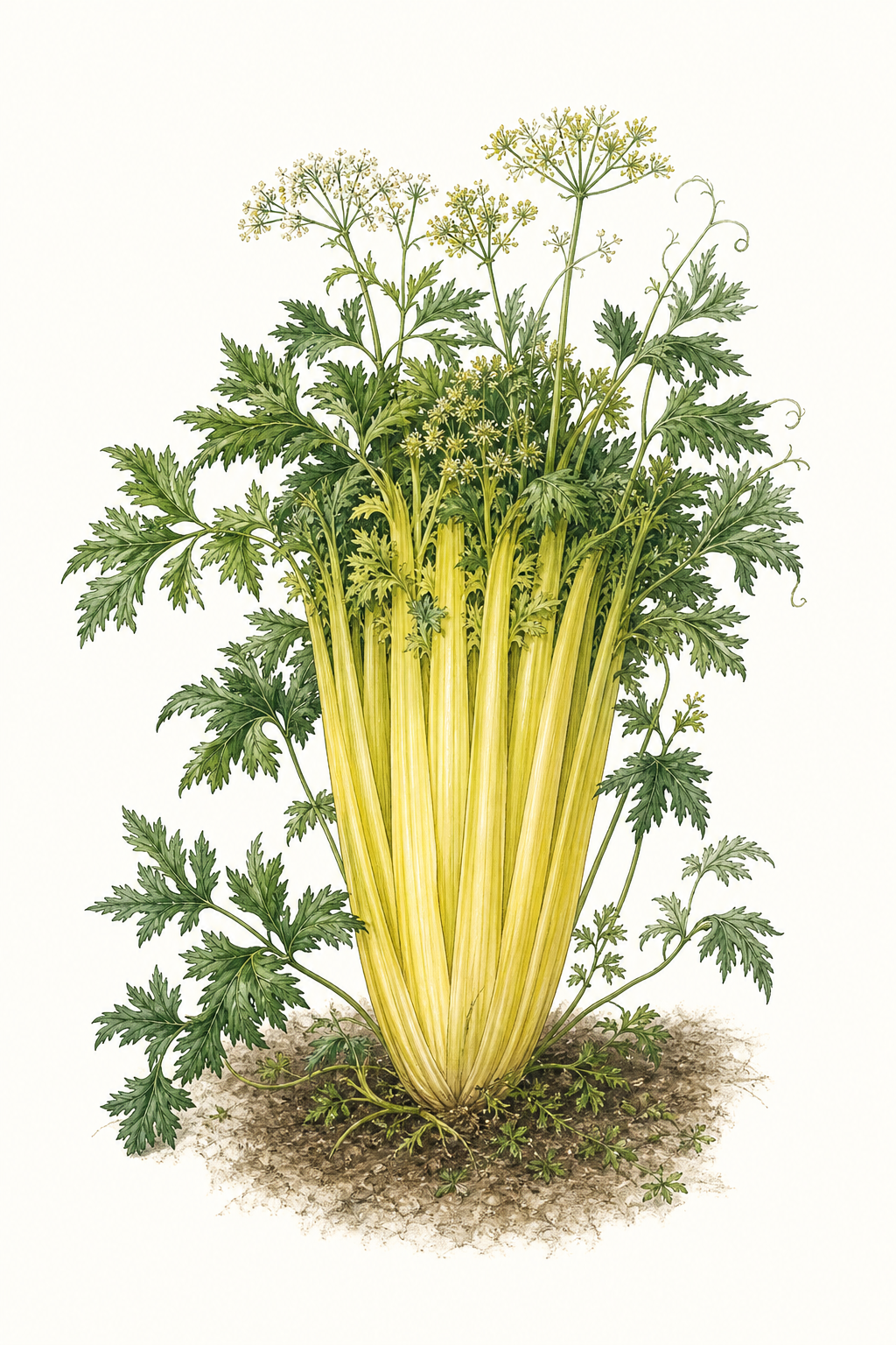 Botanical illustration of Golden Self Blanching