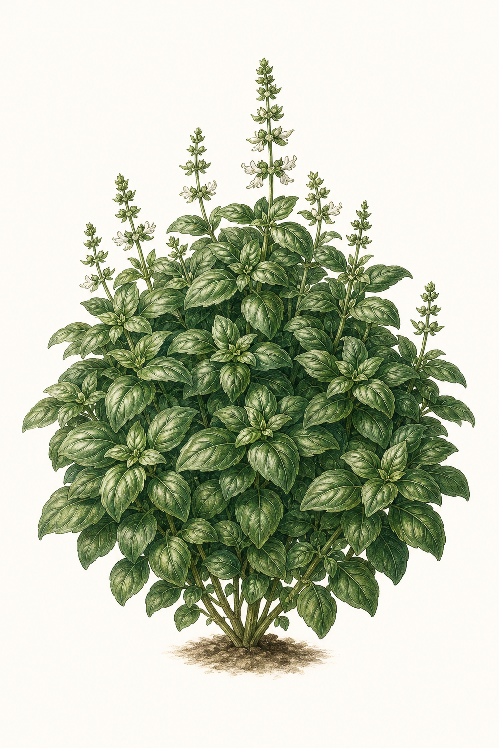 Botanical illustration of Pluto Basil