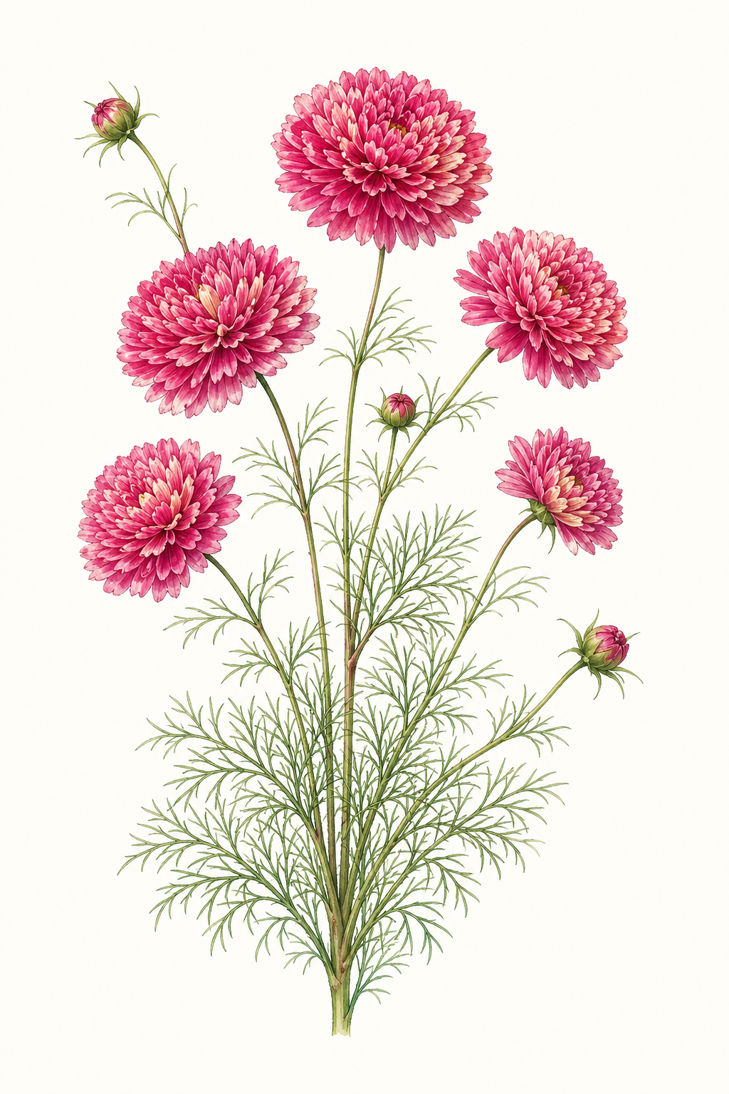 Botanical illustration of Double Click