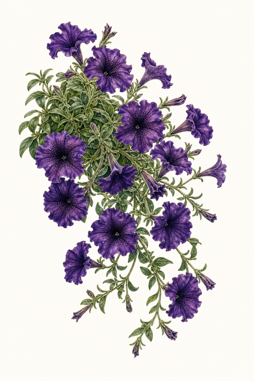 Botanical illustration of Wave Purple Classic