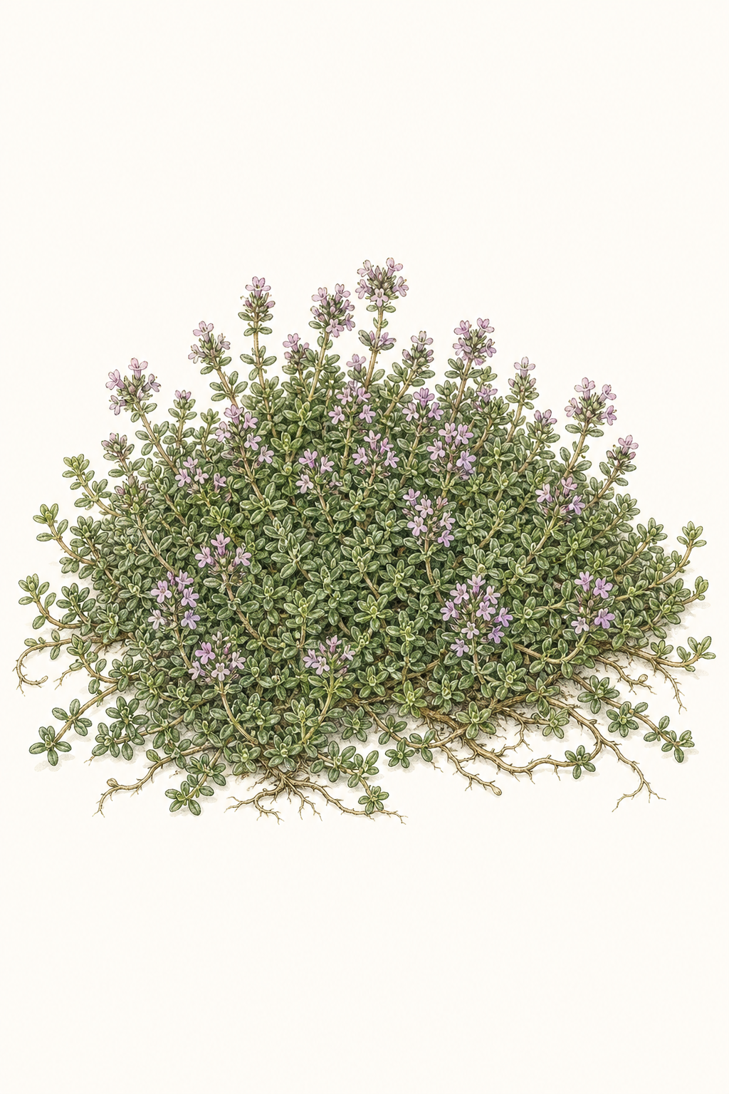 Botanical illustration of Thymus Minus