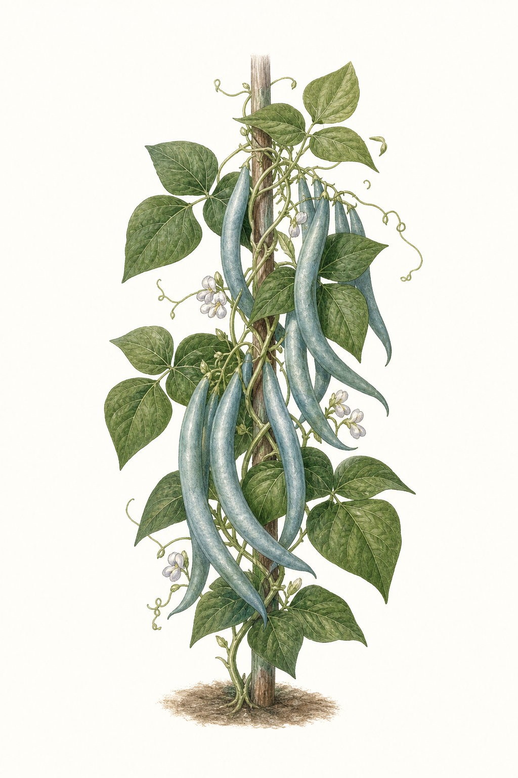 Botanical illustration of Blue Lake Pole