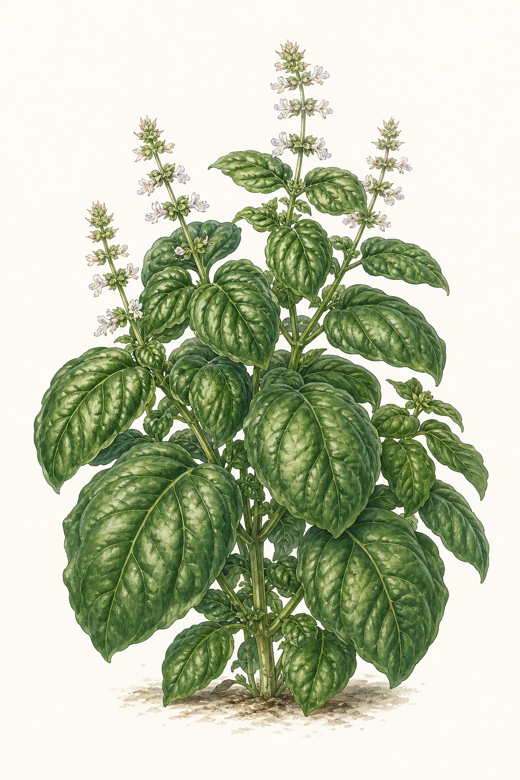 Botanical illustration of Mammoth Basil