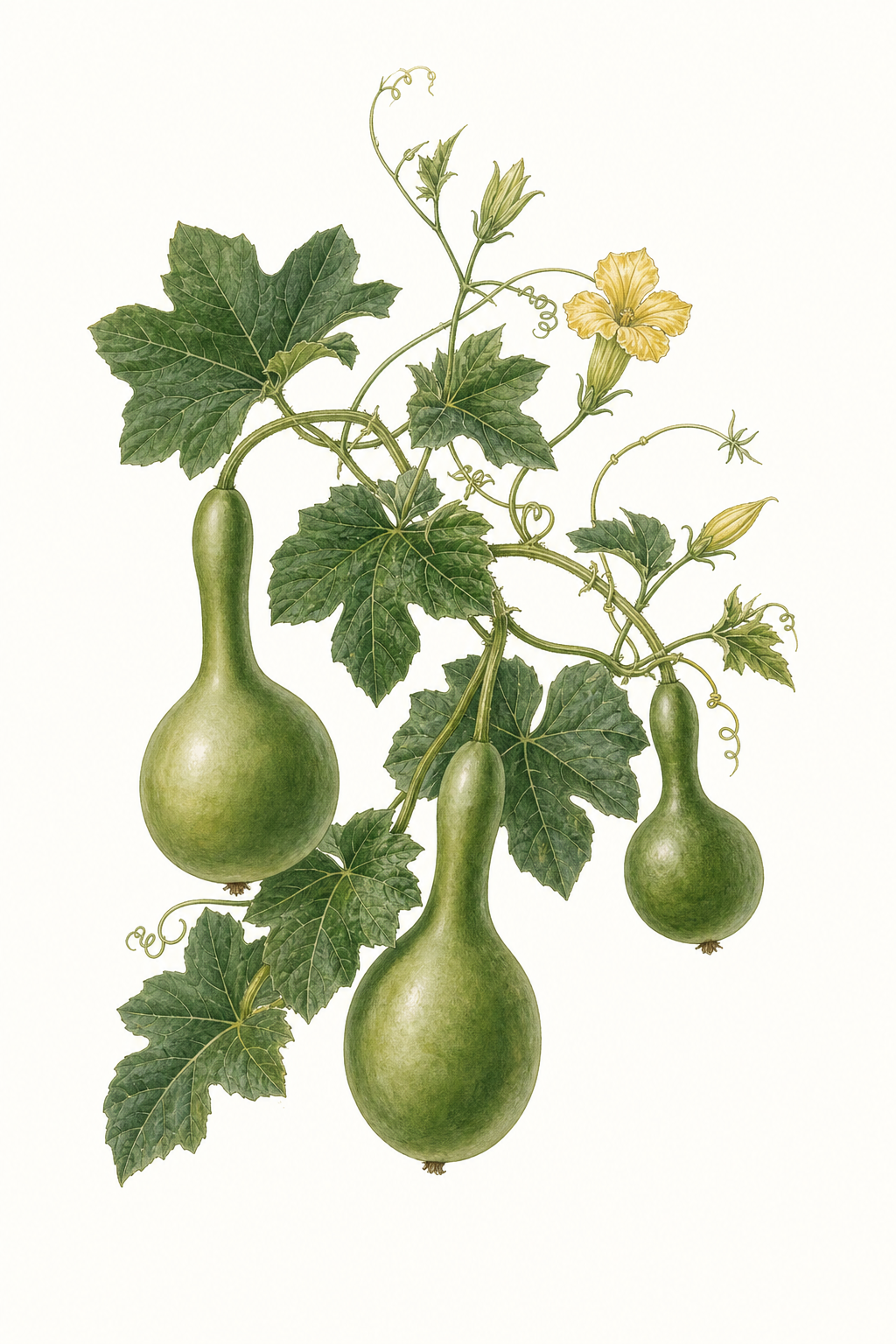 Botanical illustration of Calabash