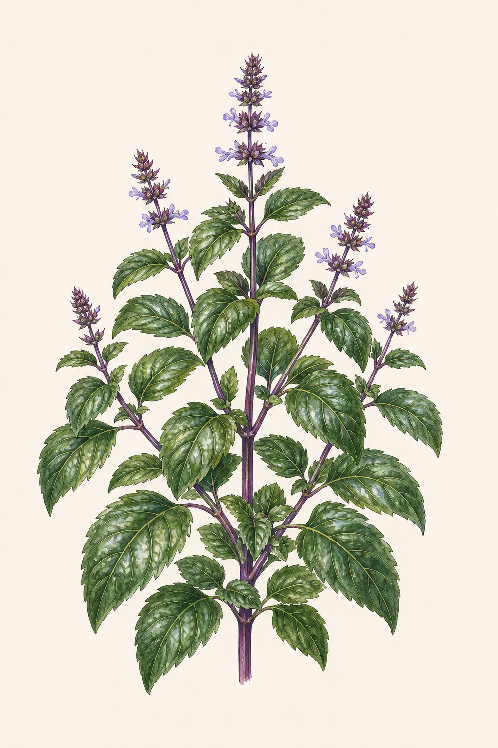 Botanical illustration of African Blue Basil